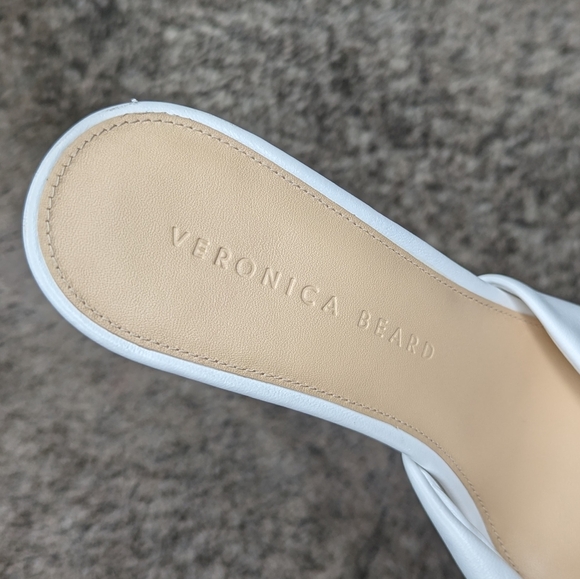 Veronica Beard Melli Twist Leather Sandal White Women's 7.5 - Picture 10 of 13